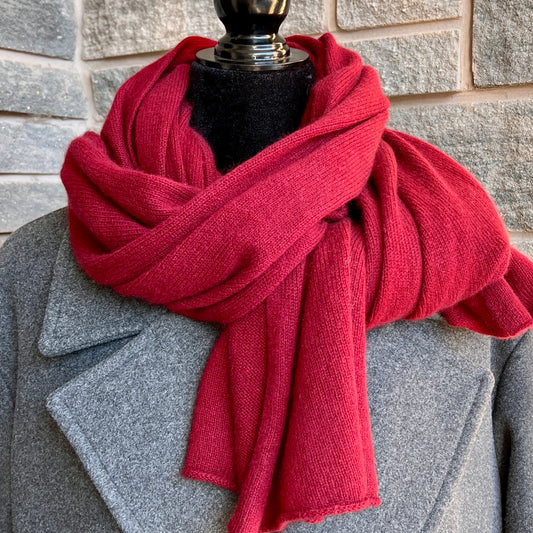 Red Pear - 100% Hand-Made Pure Baby Cashmere Scarf