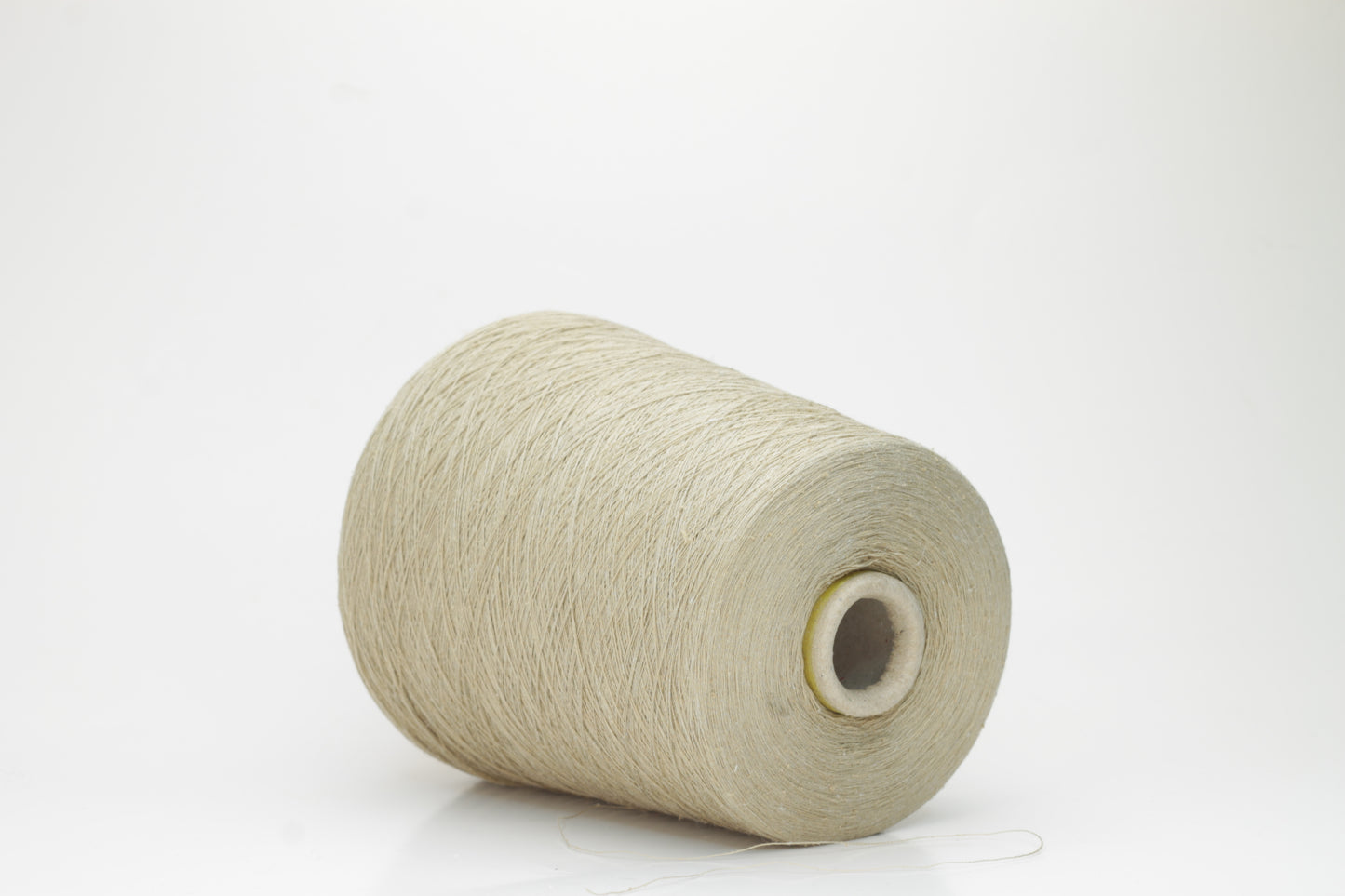 Silk yarn 55%, Lino yarn 45%. Nm 2/64,Loro Piana Yarn. Color Beige