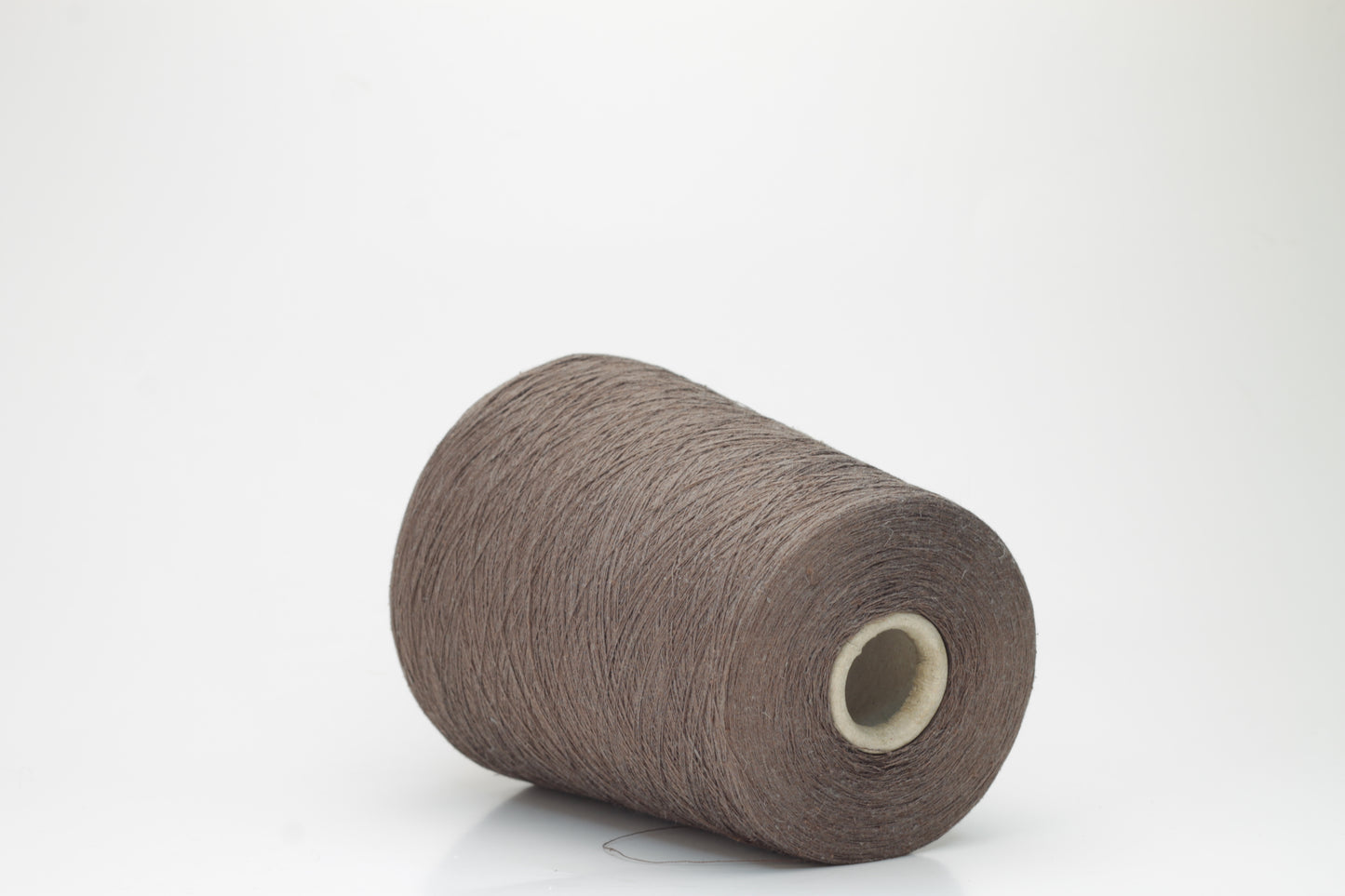 Silk yarn 55%, Lino yarn 45%. Nm 2/64,Loro Piana yarn. Color Marrone