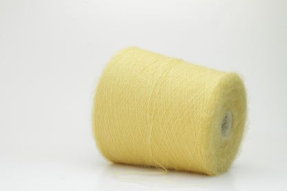 Kid Mohair yarn 70%, Silk yarn 30%, Nm 9.5 - Yellow. art. Vivienne. Per 100 gr