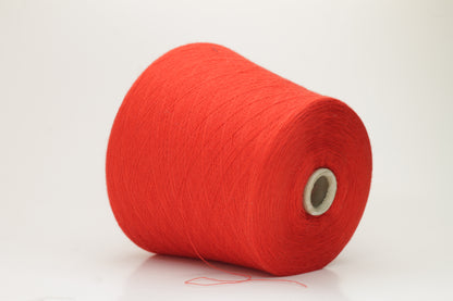 Top Cashmere yarn 100%, 2/48, Loro Piana yarn on Cone, Red. Per 100 gr
