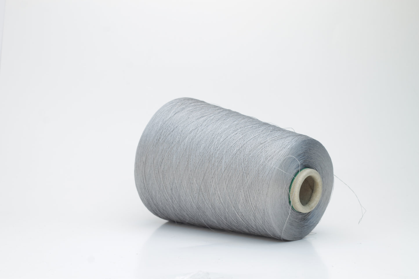 Silk yarn 65%,  35% ME Stainless Steel. Nm 2/82,Loro Piana. Color Grigio