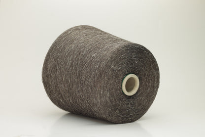 Merino 49%, Silk 30%, Lino 21% yarn. Nm 2/40, Loro Piana yarn on Cone, Brown