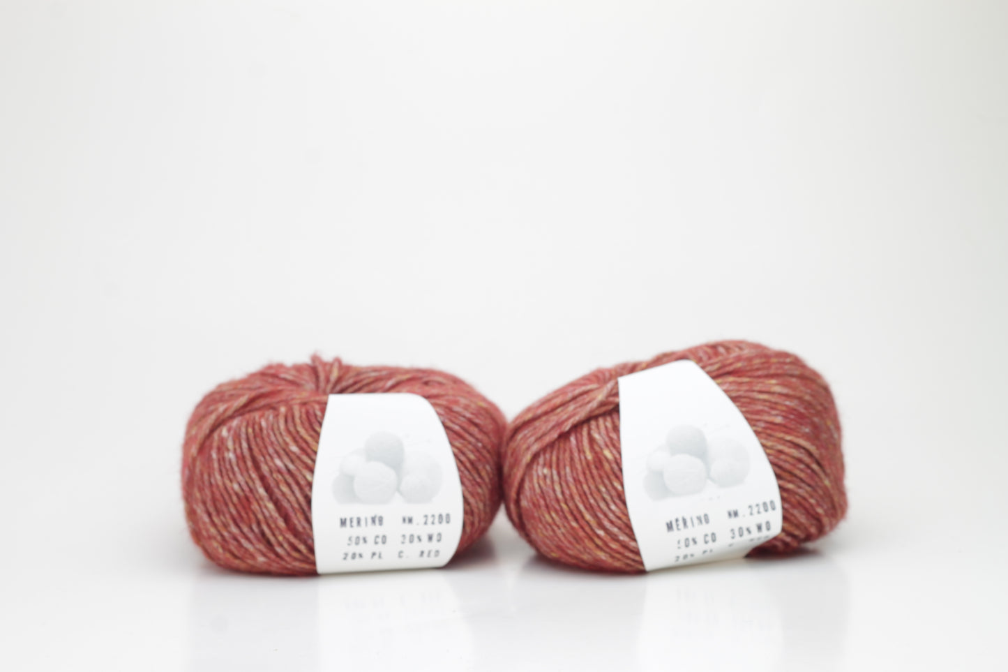 Color Red, 30% Wool, 50% Cotton, 20% PA, Nm 2200, 50gr,  Filpucci