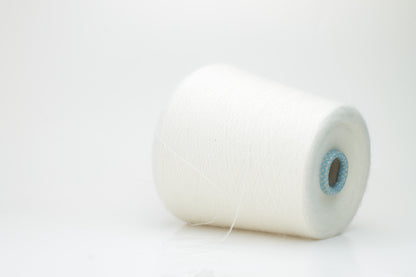 Cashmere yarn 50%,  Silk yarn 50%,Nm 1/30, Cariaggi yarn, color White