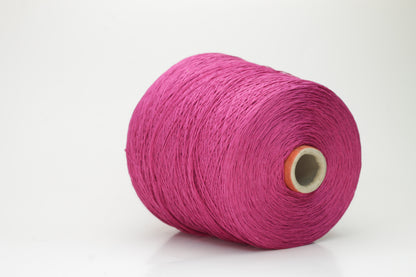 Lino yarn on Cone 100%, Nm 8/39, Storai, Color Fuxia. Per 100 gr