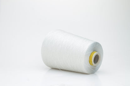 Silk yarn 65%,  35% ME Stainless Steel. Nm 2/82,Loro Piana. Color Light Gray