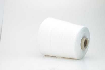 Biolino, Nm 2/50, 80% Cotton yarn, 20% Lino yarn, SESIA, White. Per 100 gr