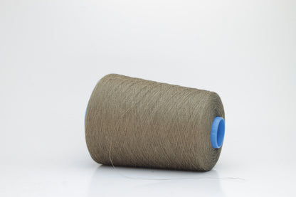 Fine, single-ply linen yarn in a rich Sughero. Reveals a crisp texture and subtle natural sheen, typical of pure linen fiber.