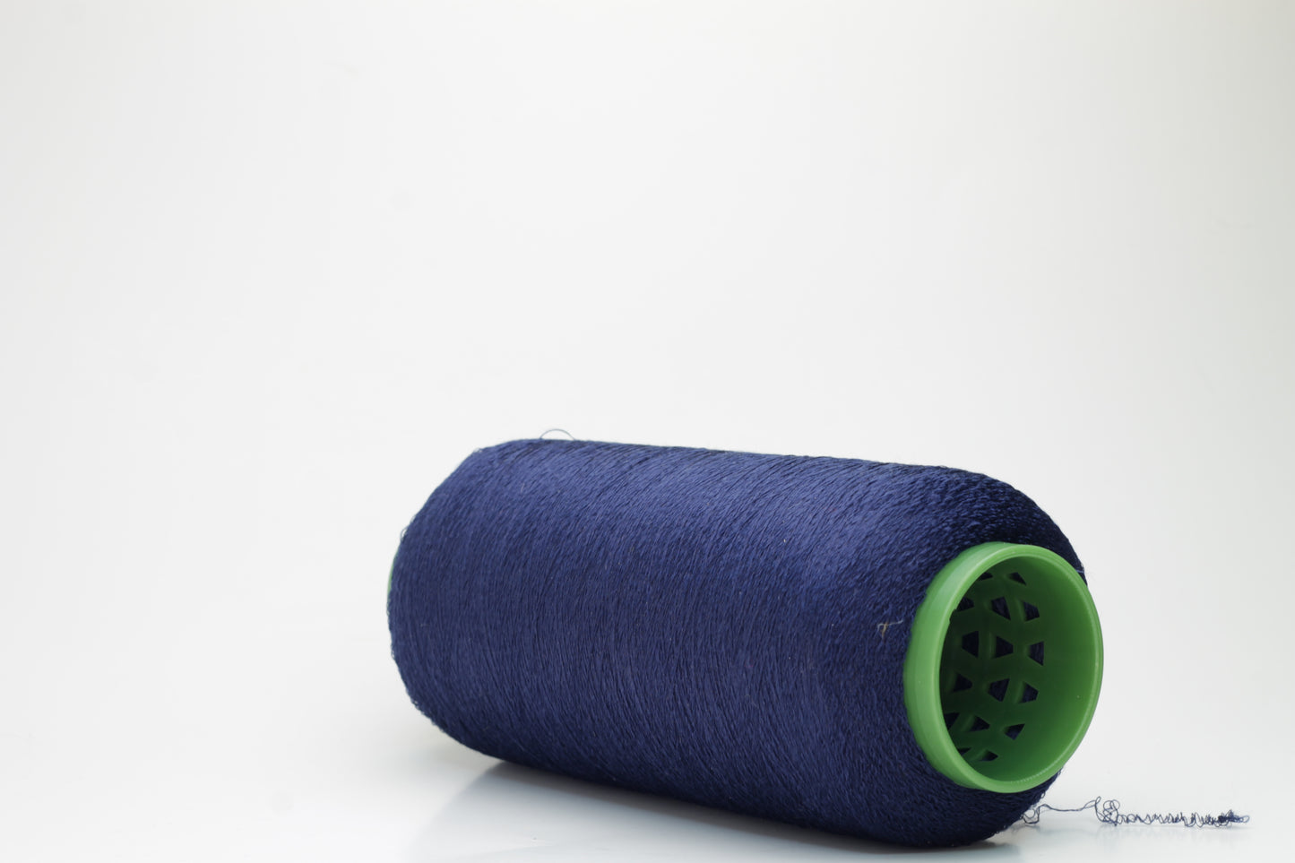 Silk 92%, PA 6%, LY 2% yarn on Cone. Nm 2/90,Prisma Ricerche. Color Blue