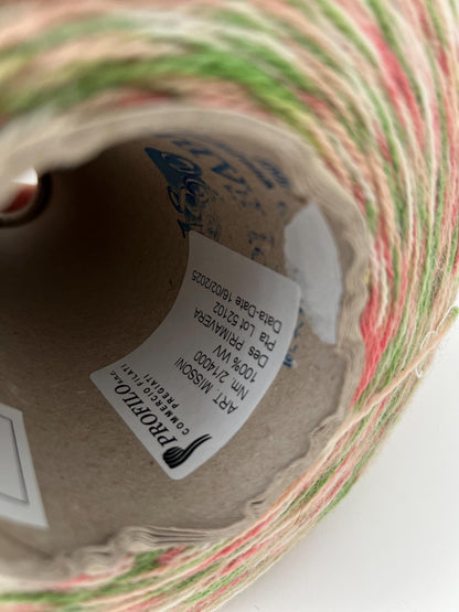 MISSONI-Merino yarn 100%,PROFILLO.Nm 2/14.Color PRIMAVERA.Per 100gr