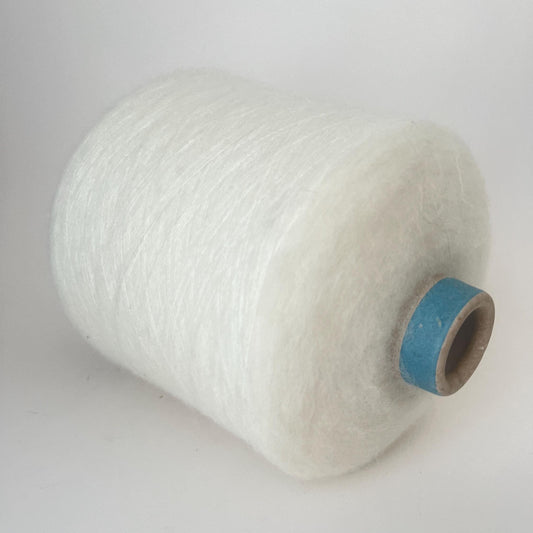 Sesia Baby Alpaca Fluffy Yarn Blend Italy–NM 1/9500. White.Per 100 gr