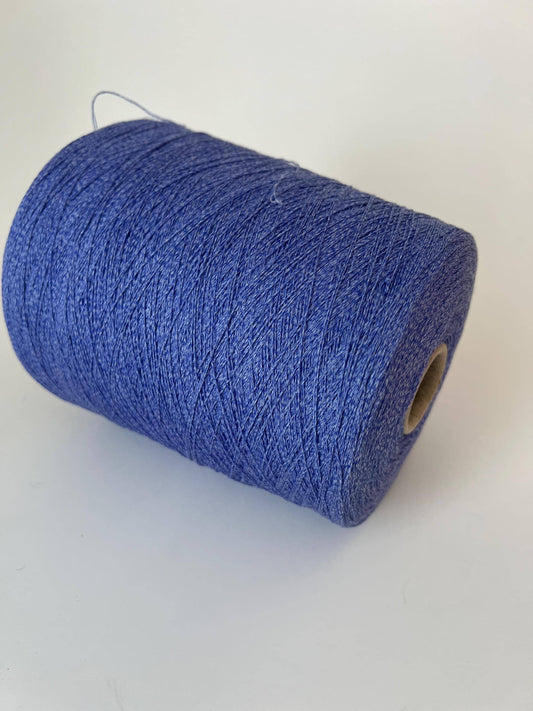 Loro Piana Voile Yarn 53% Cupro 47% Silk Nm4/48 Italy. Blue. Per 100 gr