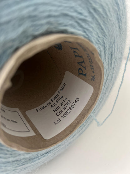 Angora yarn 50% &  PA 50%, Nm 2/14 art: Rita.Color Blue Sky.Per 100 gr