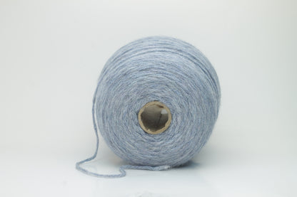 84% Baby Alpaca yarn, 8% Wool, 8% Ny, Lanifico,Nm 1/2200, Color Blue