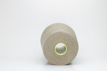 Fine, single-ply linen yarn in a rich Amadeo. Reveals a crisp texture and subtle natural sheen, typical of pure linen fiber.