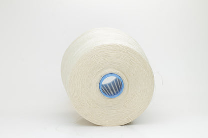 Fine, single-ply linen yarn in a rich Cera. Reveals a crisp texture and subtle natural sheen, typical of pure linen fiber.