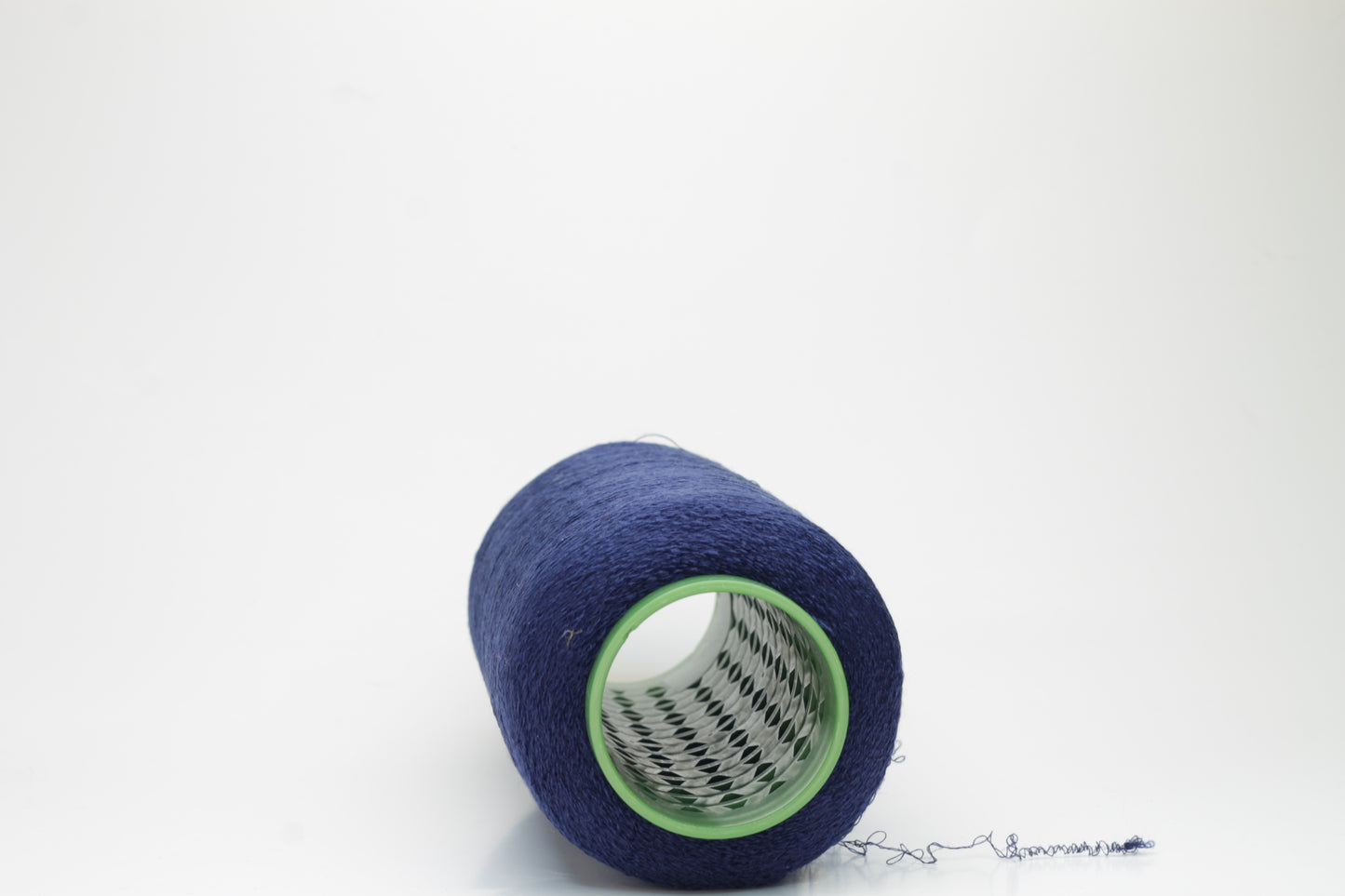 Silk 92%, PA 6%, LY 2% yarn on Cone. Nm 2/90,Prisma Ricerche. Color Blue