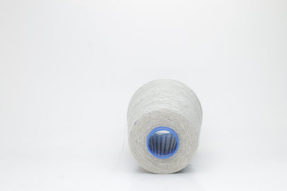 Fine, single-ply linen yarn in a rich Light Gray. Reveals a crisp texture and subtle natural sheen, typical of pure linen fiber.