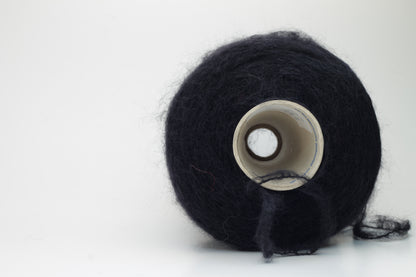 SuperKidMohair yarn 85%, PA 15%, Filpuchi Mangolia, Nm 1500 - Black