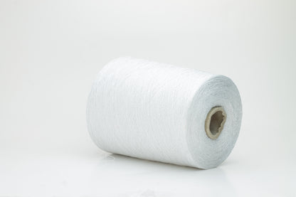 74% Sustainable Viscose 16% PBT 10% Metallic Fiber (lurex), Nm 37, White