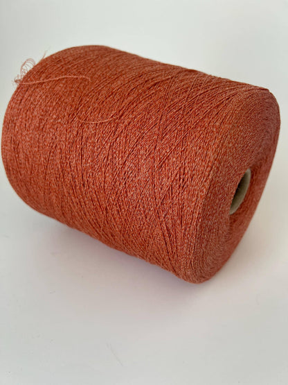 Loro Piana Voile Yarn 53% Cupro 47% Silk Nm4/48 Italy. Orange