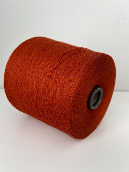 100% Merino yarn on cone. Cashwool,Nm2/30, ZEGNA,Color Rust.Per 100 gr
