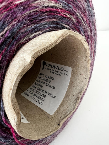 Alpaca 40%,Merino 30%,Mohair 30% Yarn.PROFILLO,Color Stampa.Per 100 gr