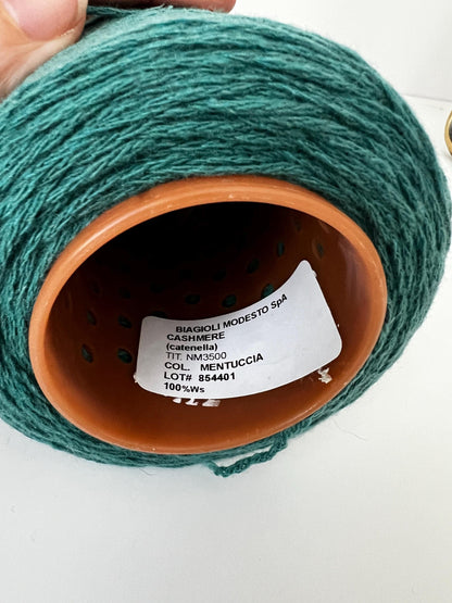 Cashmere 100% Nm 3500, Filati biagioli modesto yarn, Mentuccia.Per 230 gr