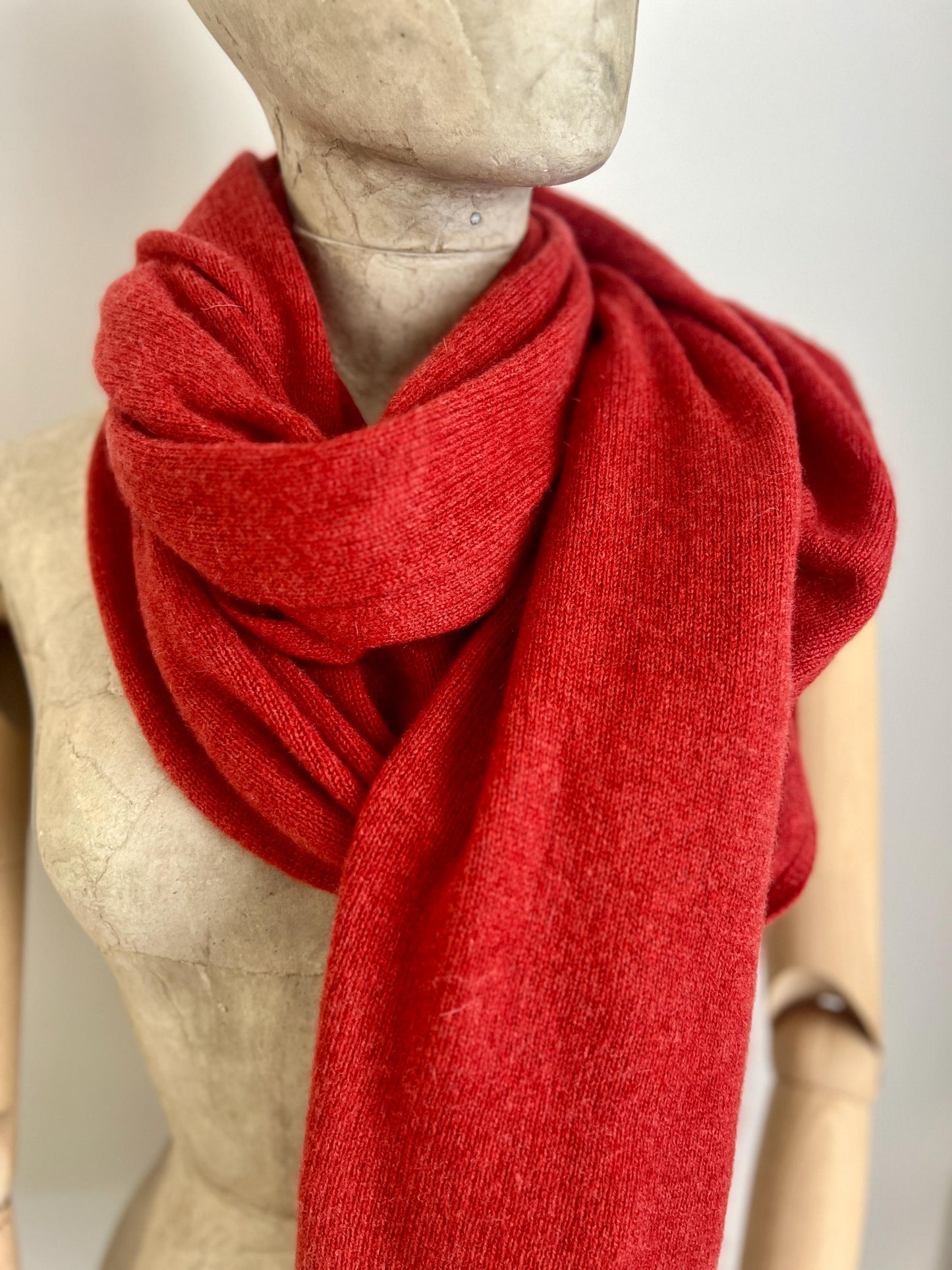 Red Pear - 100% Hand-Made Pure Baby Cashmere Scarf
