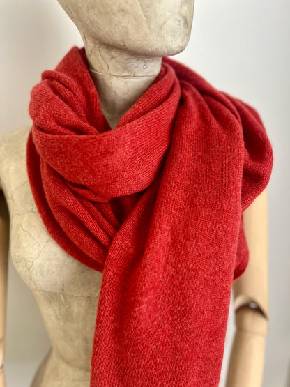 Red Pear - 100% Hand-Made Pure Baby Cashmere Scarf