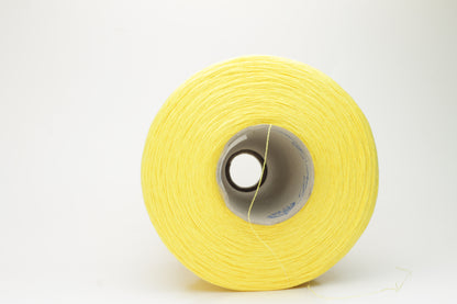 Lino yarn 100%, Nm 2/26, Loro Piana yarn on Cone, Color Yellow. Per 100 gr