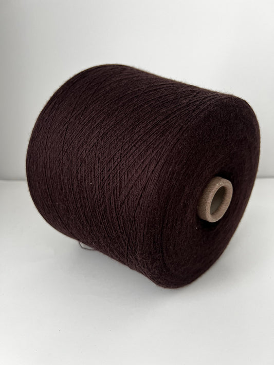 100% Merino yarn on cone.Cashwool,Nm2/30, ZEGNA,Color Brown.Per 100 gr