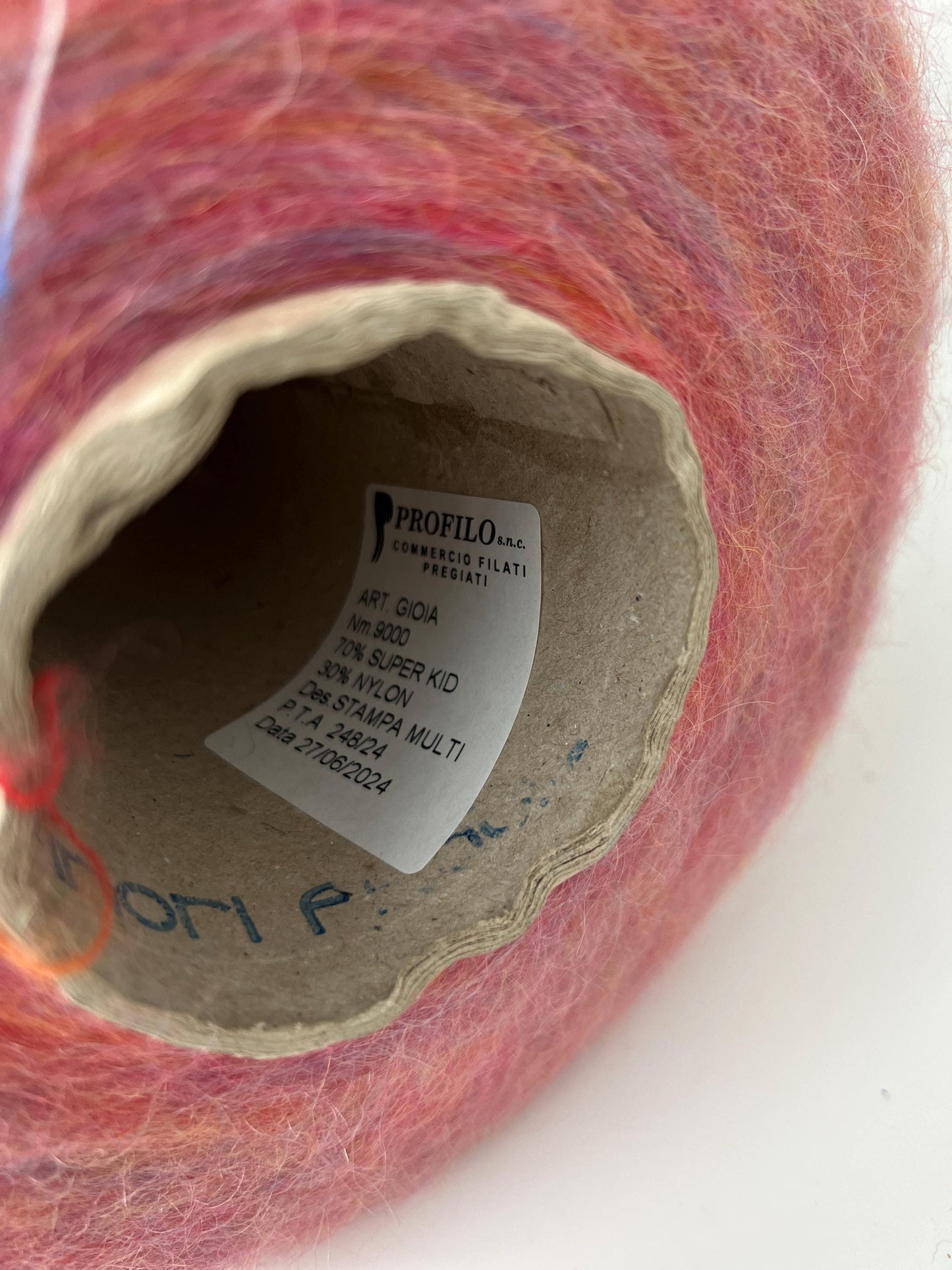 SuperKidMohair 70%, NY 30%, Profilo GIOIA, Nm 9000-Multicolor.Per 100 gr