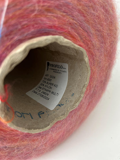 SuperKidMohair 70%, NY 30%, Profilo GIOIA, Nm 9000-Multicolor.Per 100 gr