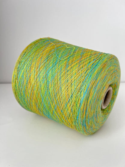 Merino yarn 100%, PROFILLO,Nm 3/80.Color Green-Blue.Per 100 gr
