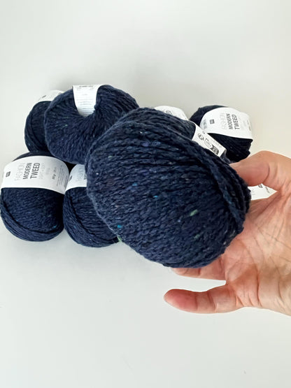 Dark Blue, 60% Merino wool, 20% Viscose, 25% PA. 50gr. Rico Design