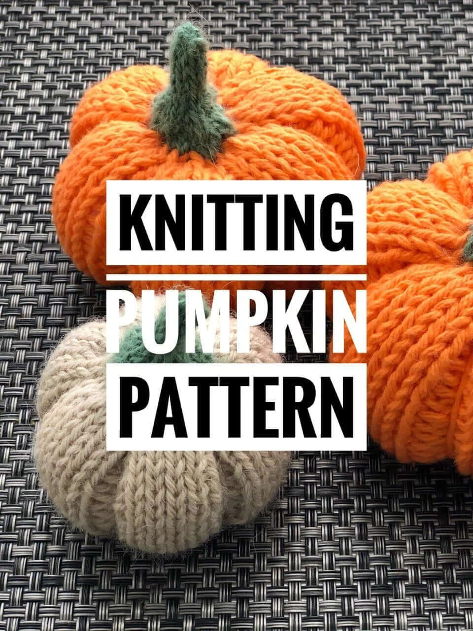 Pumpkin knitting pattern, easy Halloween and Thanksgiving Day decor, bowl fillers