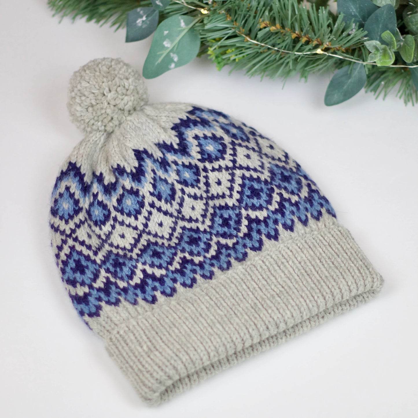 Knitting Pattern Easy knit pattern hat , Fair Isle winter hat