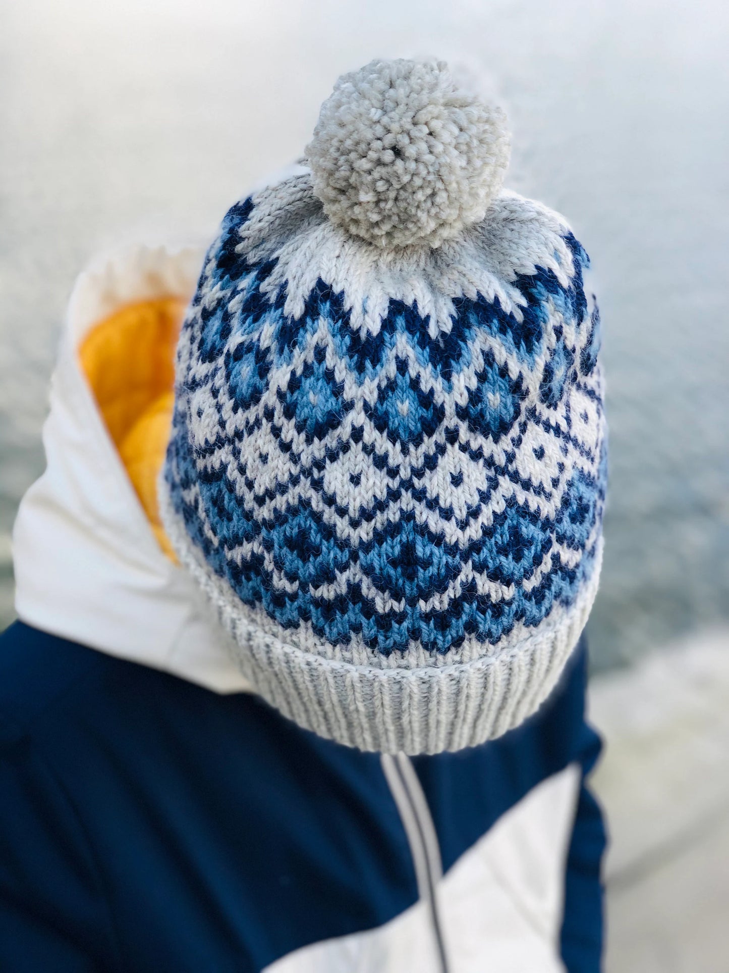 Knitting Pattern Easy knit pattern hat , Fair Isle winter hat