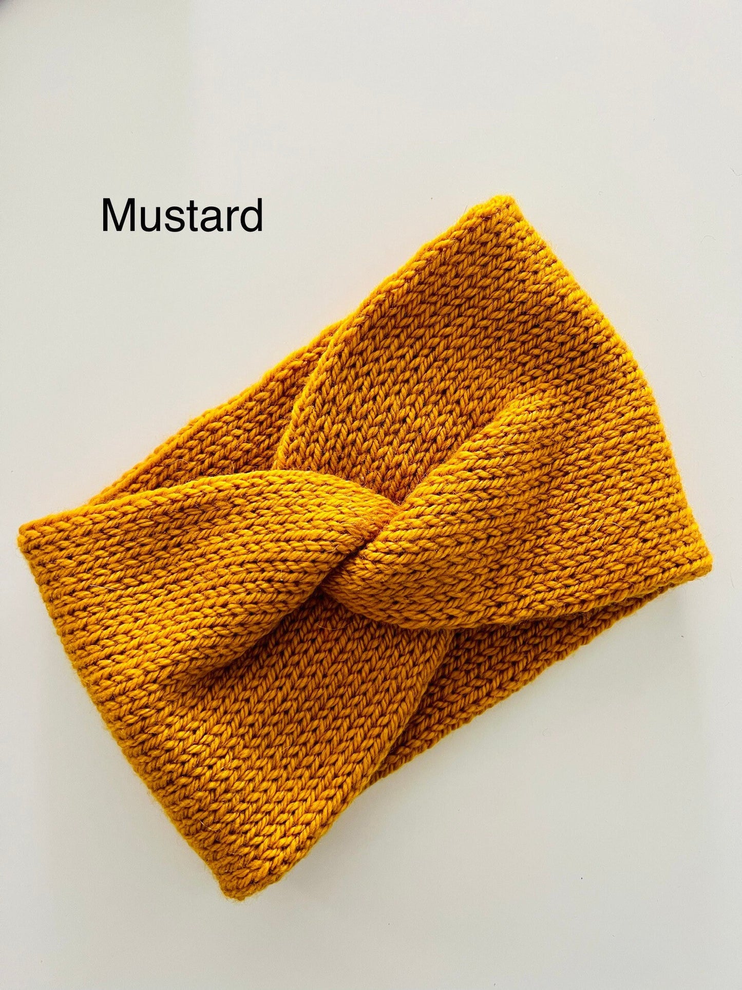 Handmade Twisted Headband, Fiber Content: 100% wool